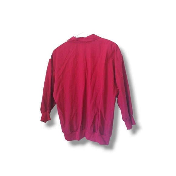 Vintage 80's Geometric Quarter Button Collared Pullover Top Sz L - Picture 13 of 14